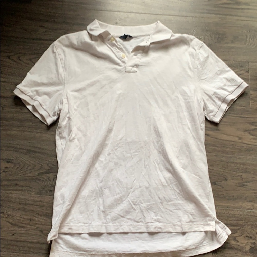J.Crew Sz Med White Cotton Polo